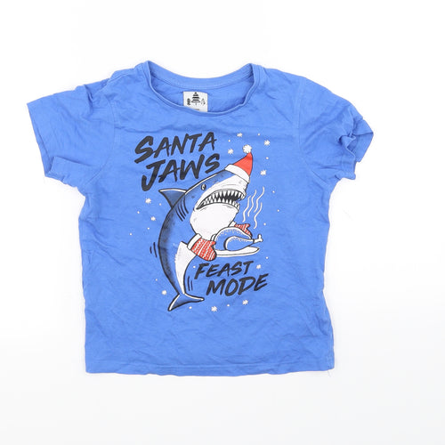 George Boys Blue   Basic T-Shirt Size 6-7 Years