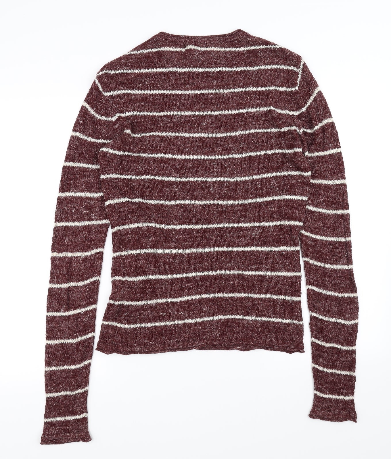 Zara Mens Red Striped   T-Shirt Size M