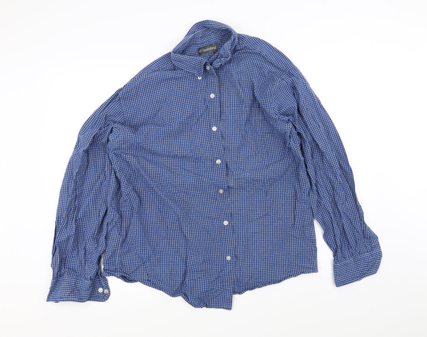 Hawkshead Mens Blue    Dress Shirt Size XL