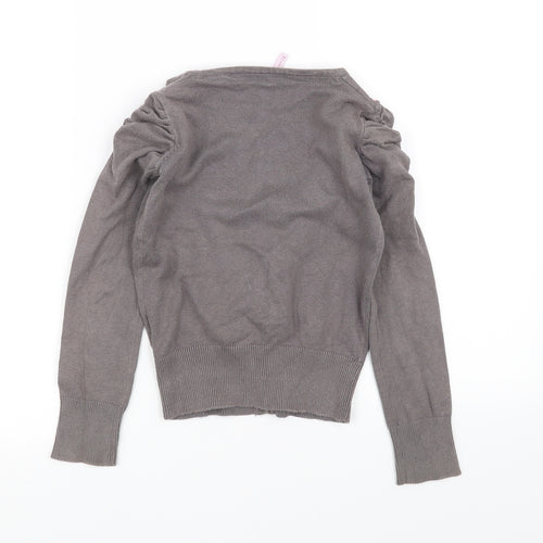 Preworn Girls Grey   Basic Button-Up Size 8 Years