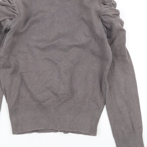 Preworn Girls Grey   Basic Button-Up Size 8 Years