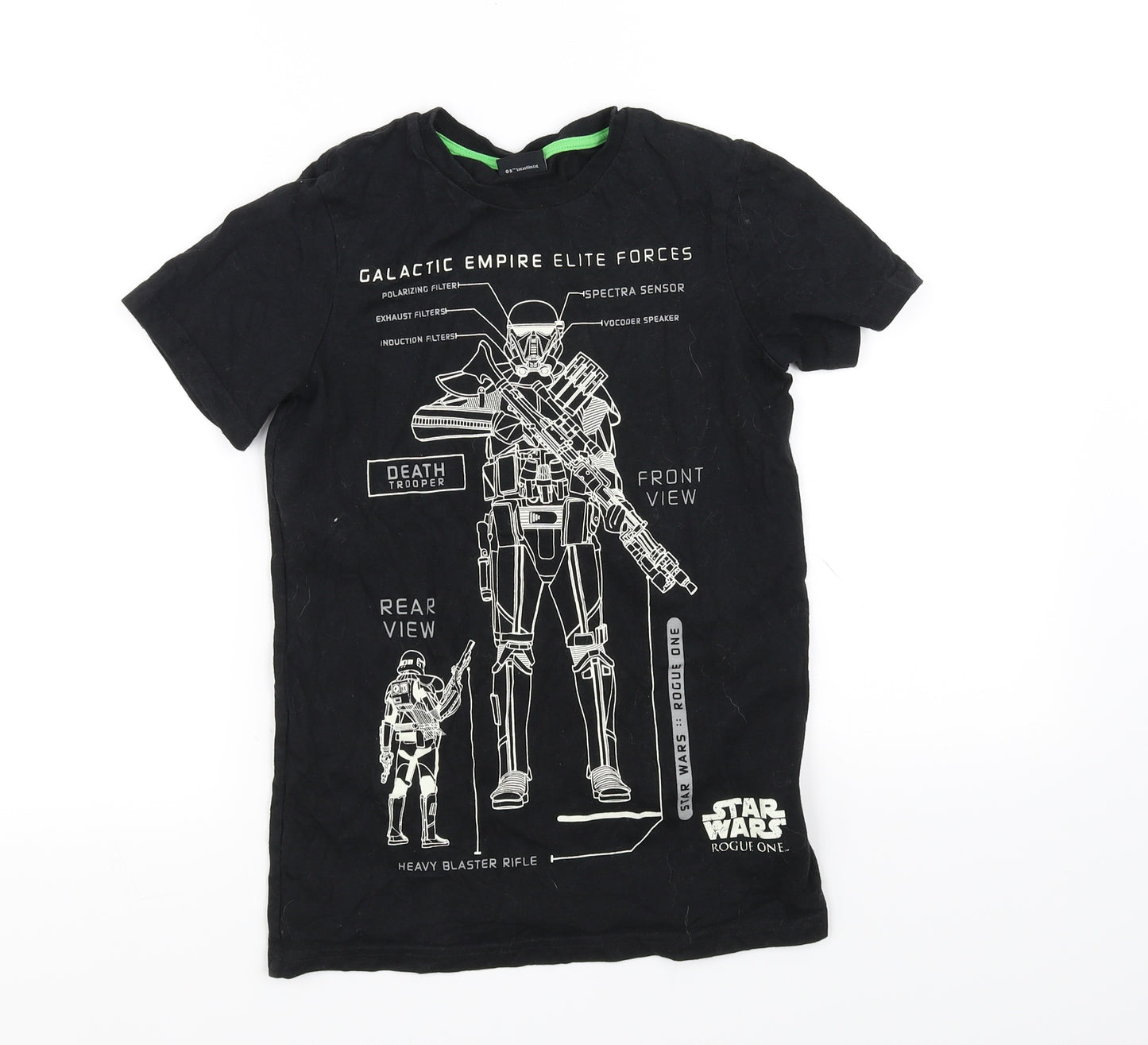 Starwars Boys Black   Basic T-Shirt Size 8-9 Years