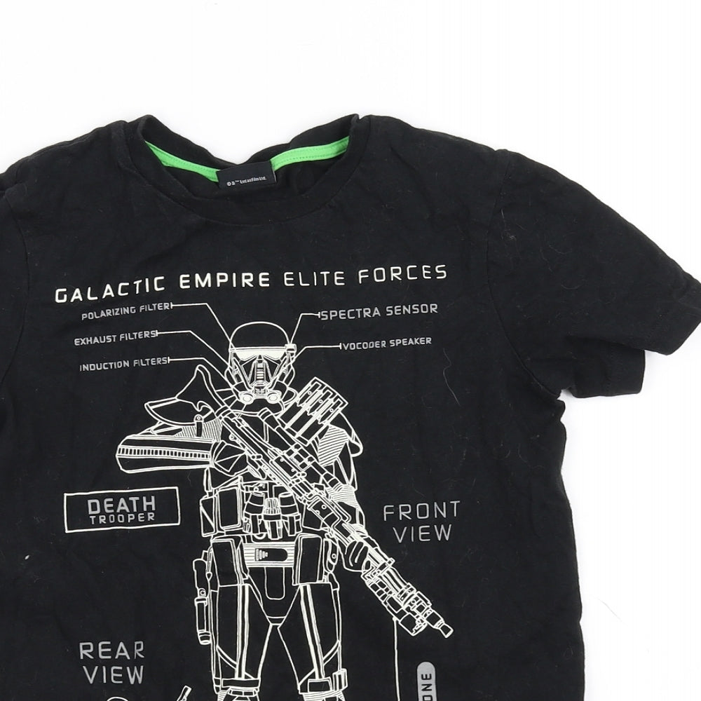 Starwars Boys Black   Basic T-Shirt Size 8-9 Years