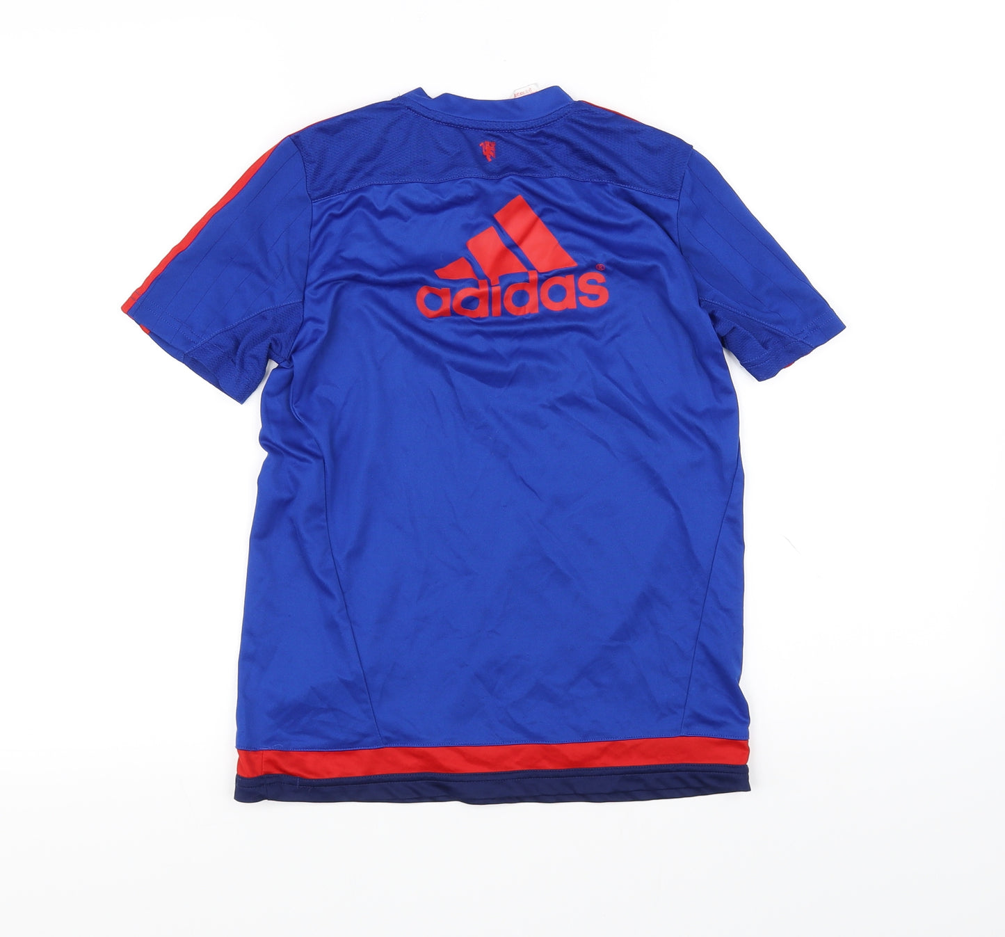 adidas Boys Blue   Basic T-Shirt Size 11-12 Years  - Manchester united Football Club