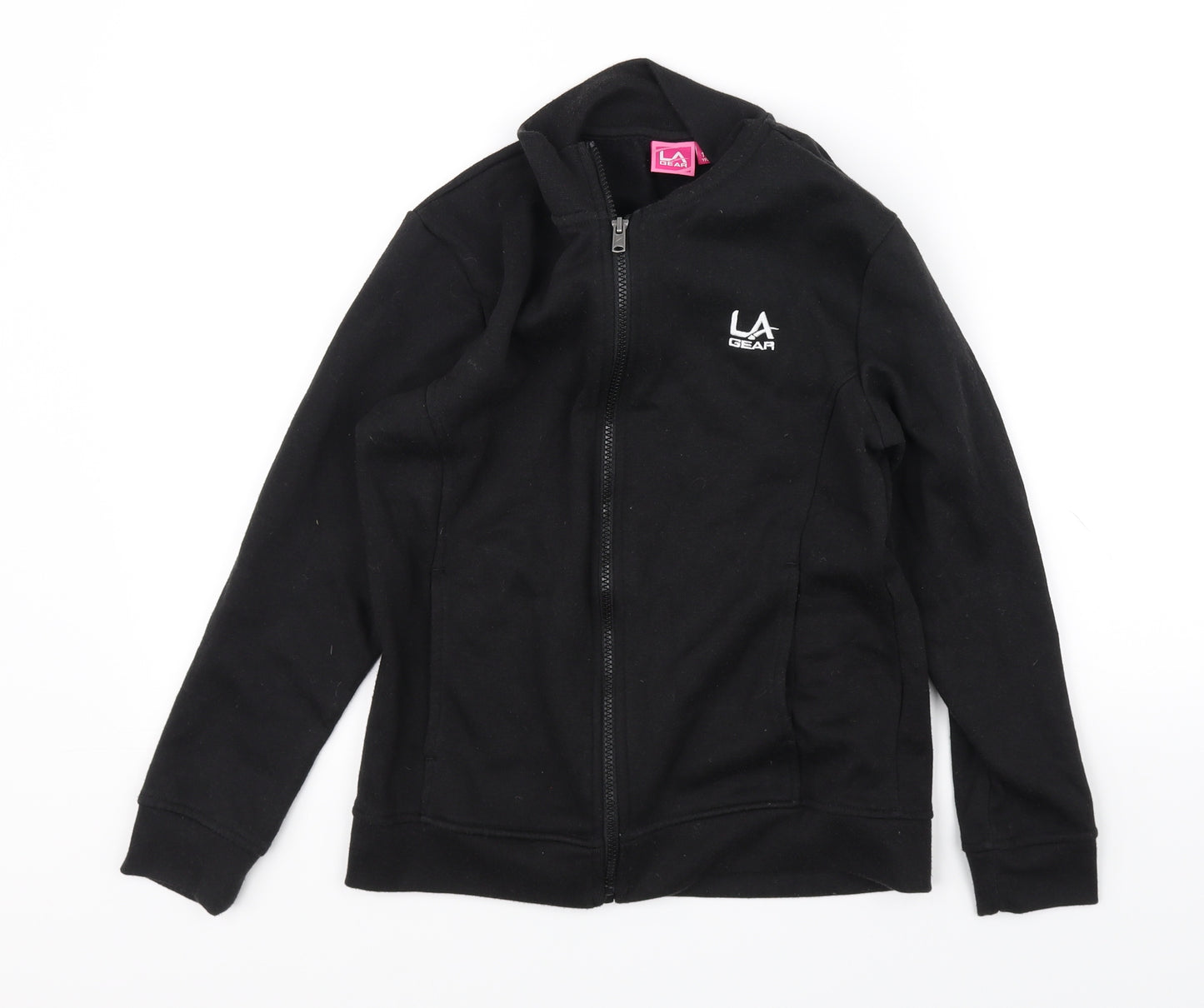 LA Gear Girls Black   Full Zip Jumper Size 13 Years