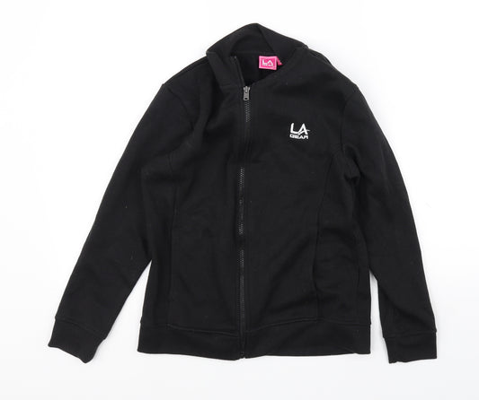 LA Gear Girls Black   Full Zip Jumper Size 13 Years
