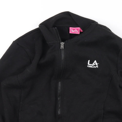 LA Gear Girls Black   Full Zip Jumper Size 13 Years