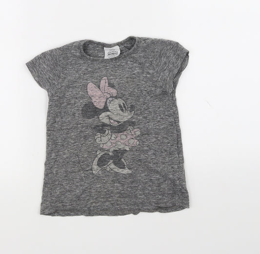 Front view of Next Baby Grey Basic T-Shirt, size 18-24, Months