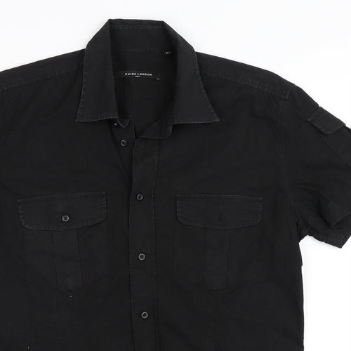 Guide London Mens Black    Button-Up Size M