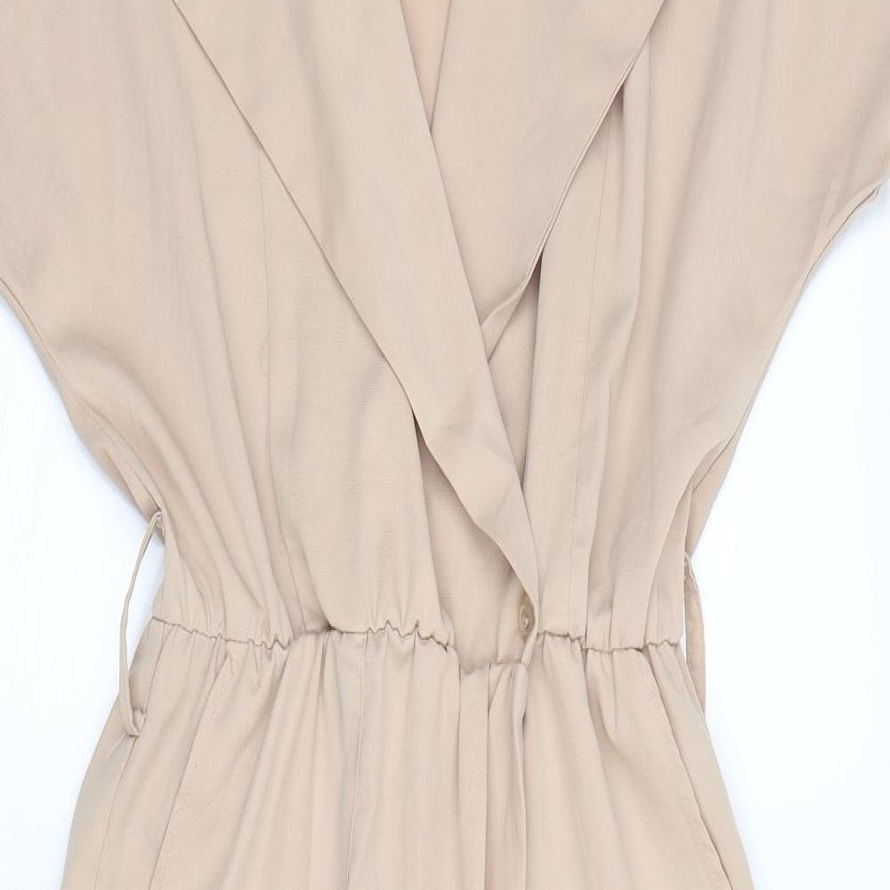 Vera & Lucy Womens Beige   Jumpsuit One-Piece Size S