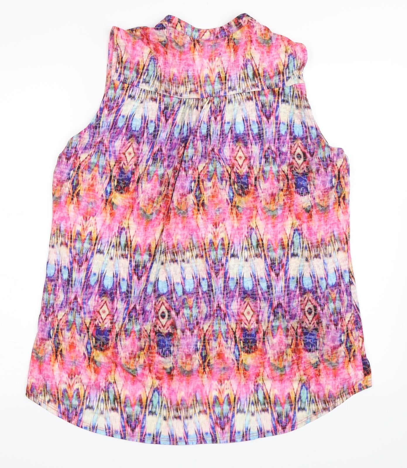 Wallis Womens Multicoloured Geometric  Basic T-Shirt Size L