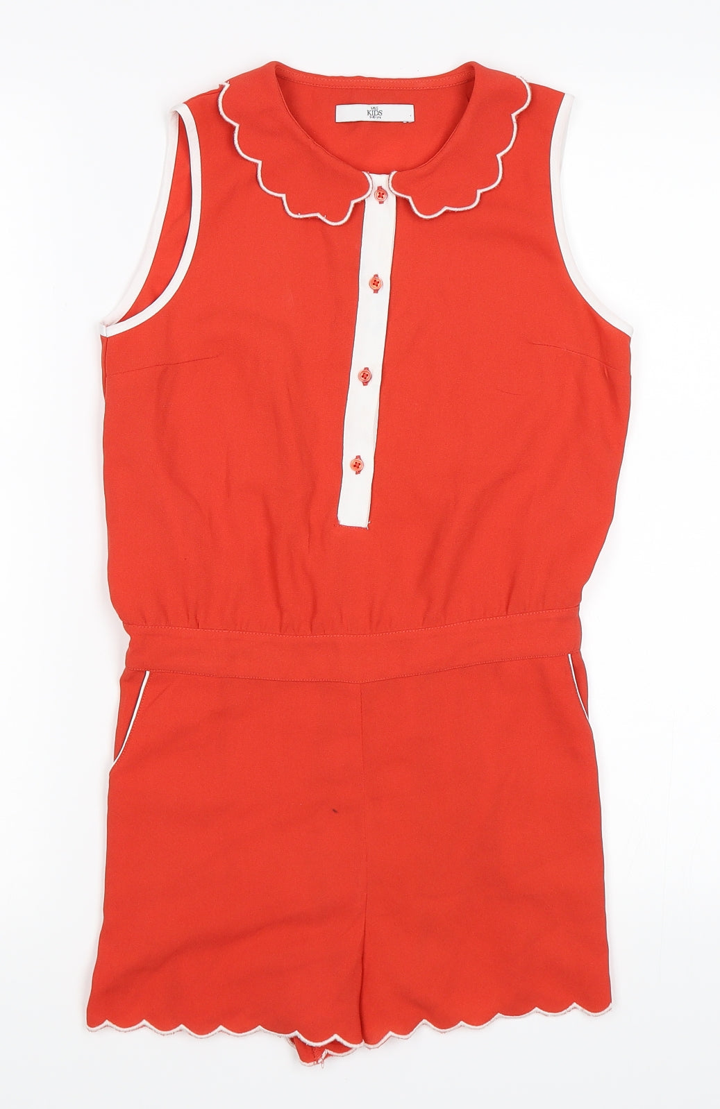 Marks and Spencer Girls Red   Playsuit One-Piece Size 9-10 Years