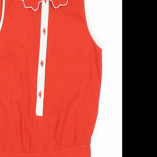 Marks and Spencer Girls Red   Playsuit One-Piece Size 9-10 Years