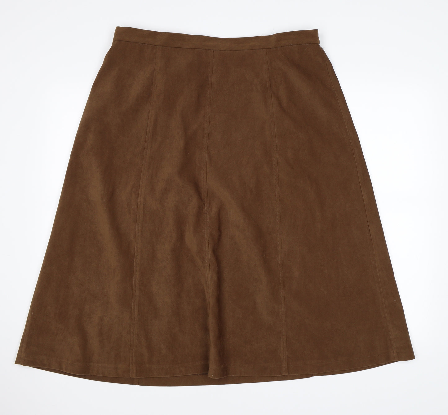 Les Impeccables Womens Brown   Pleated Skirt Size 20