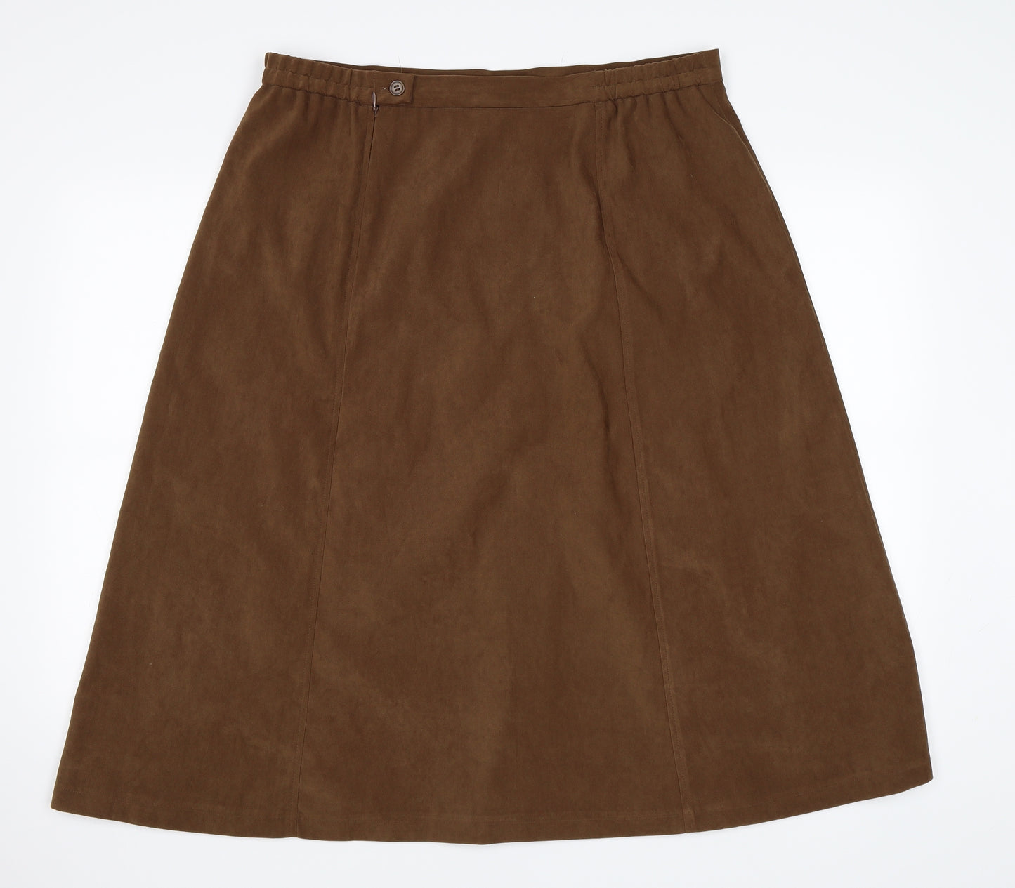 Les Impeccables Womens Brown   Pleated Skirt Size 20