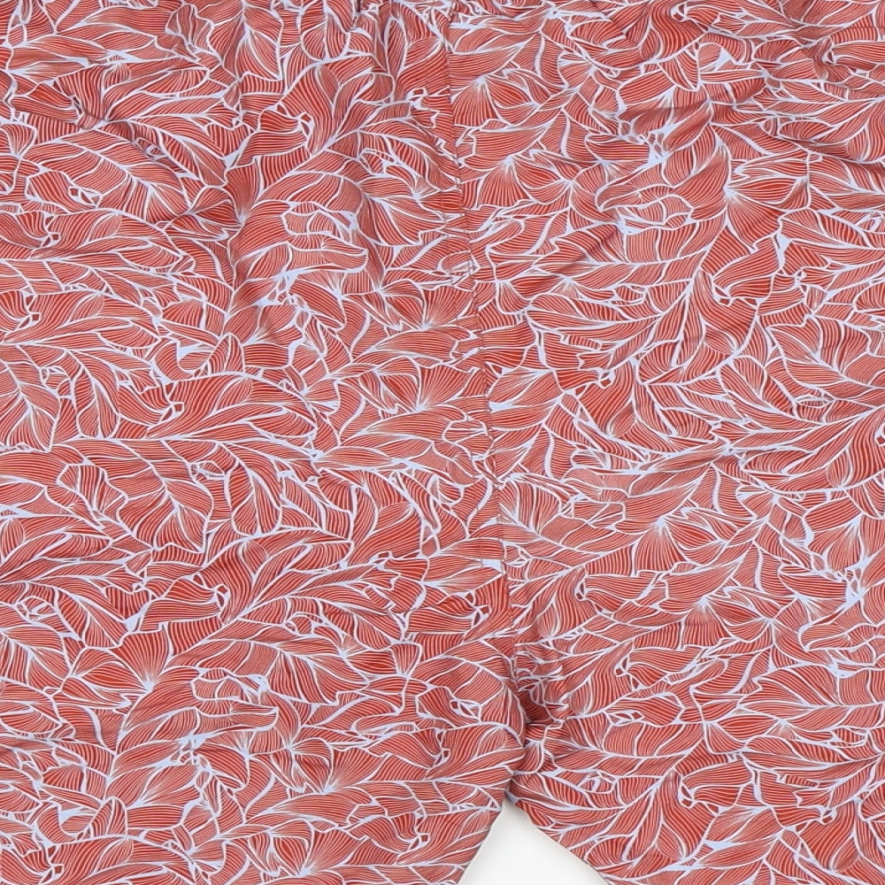 Capsule Mens Red Floral  Sweat Shorts Size 46 in - Swim Shorts