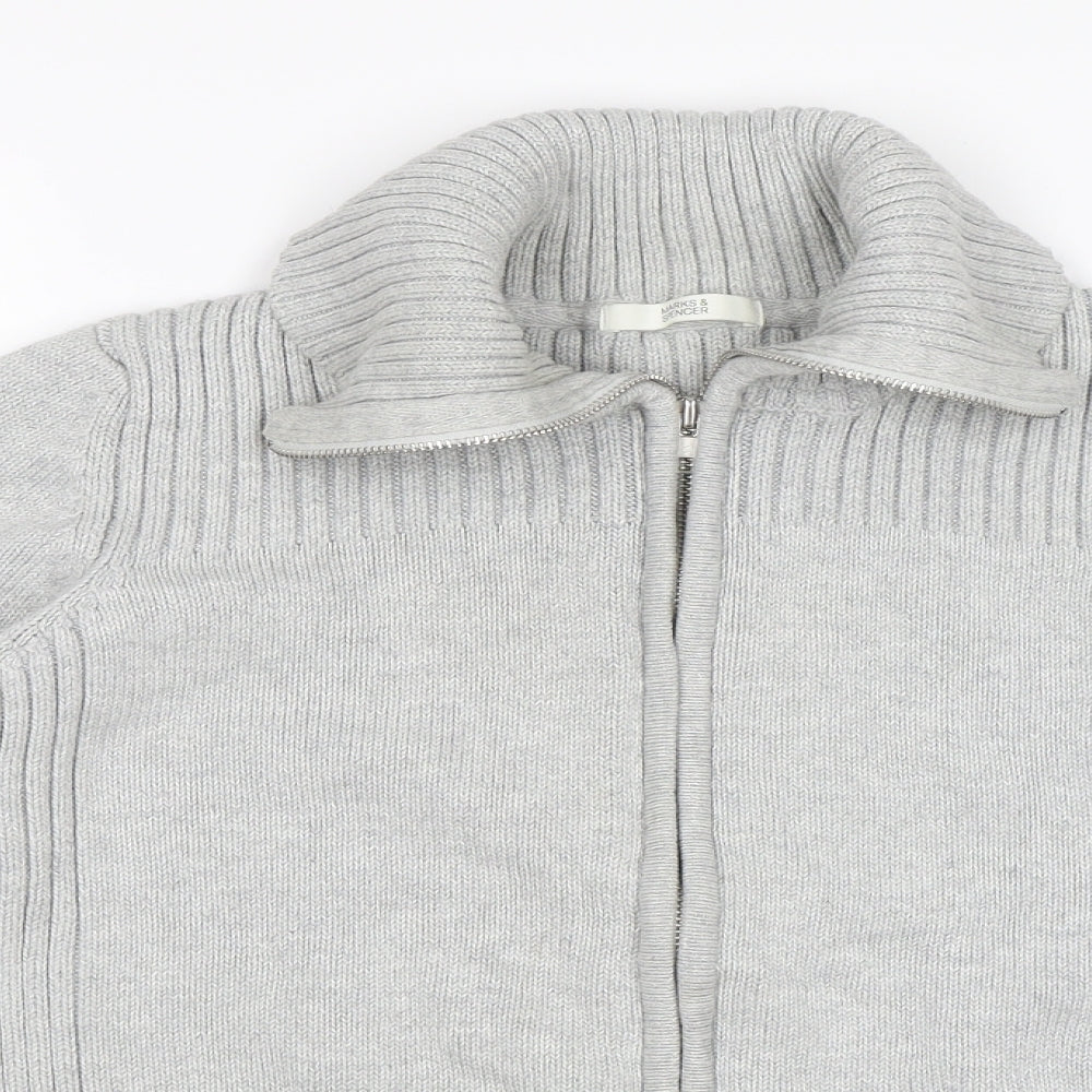 Marks and Spencer Womens Grey   Cardigan Jumper Size 16
