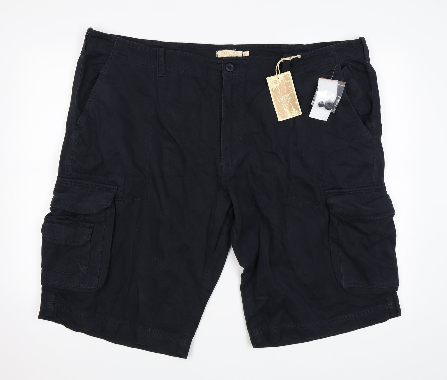 Williams & Brown Mens Blue   Cargo Shorts Size 48 in