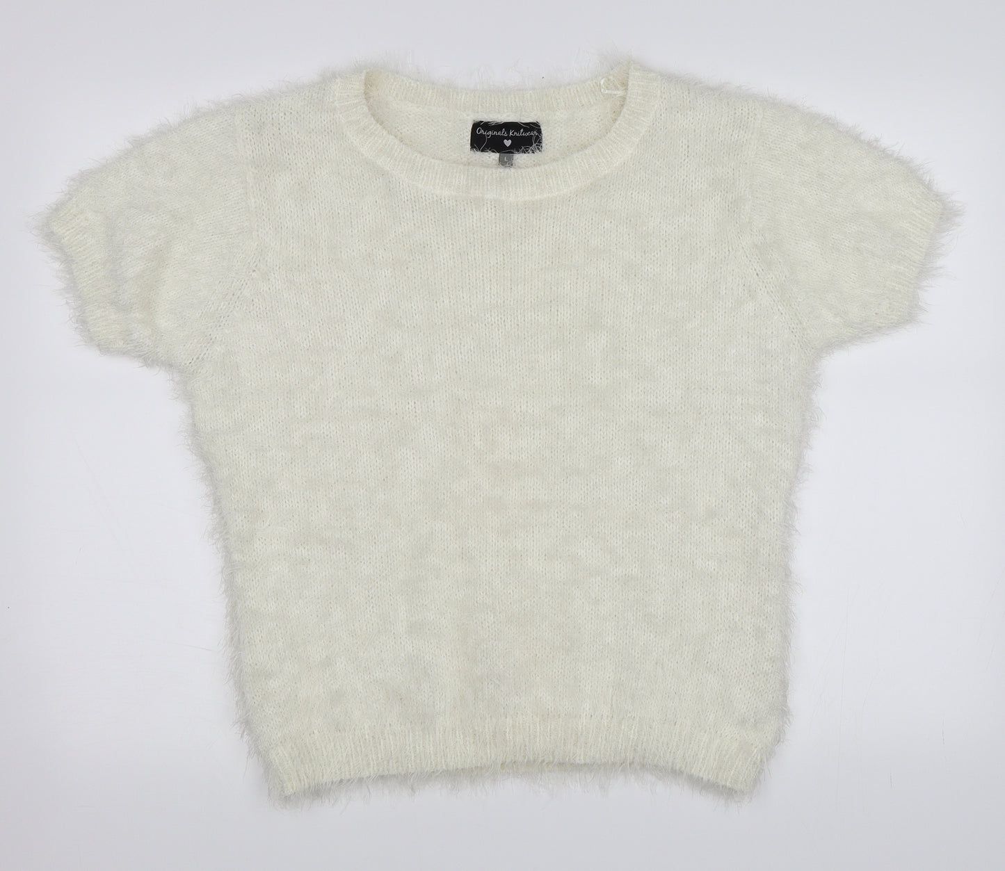 Originals Knitwear Womens White   Pullover Jumper Size L