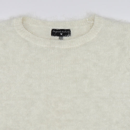 Originals Knitwear Womens White   Pullover Jumper Size L