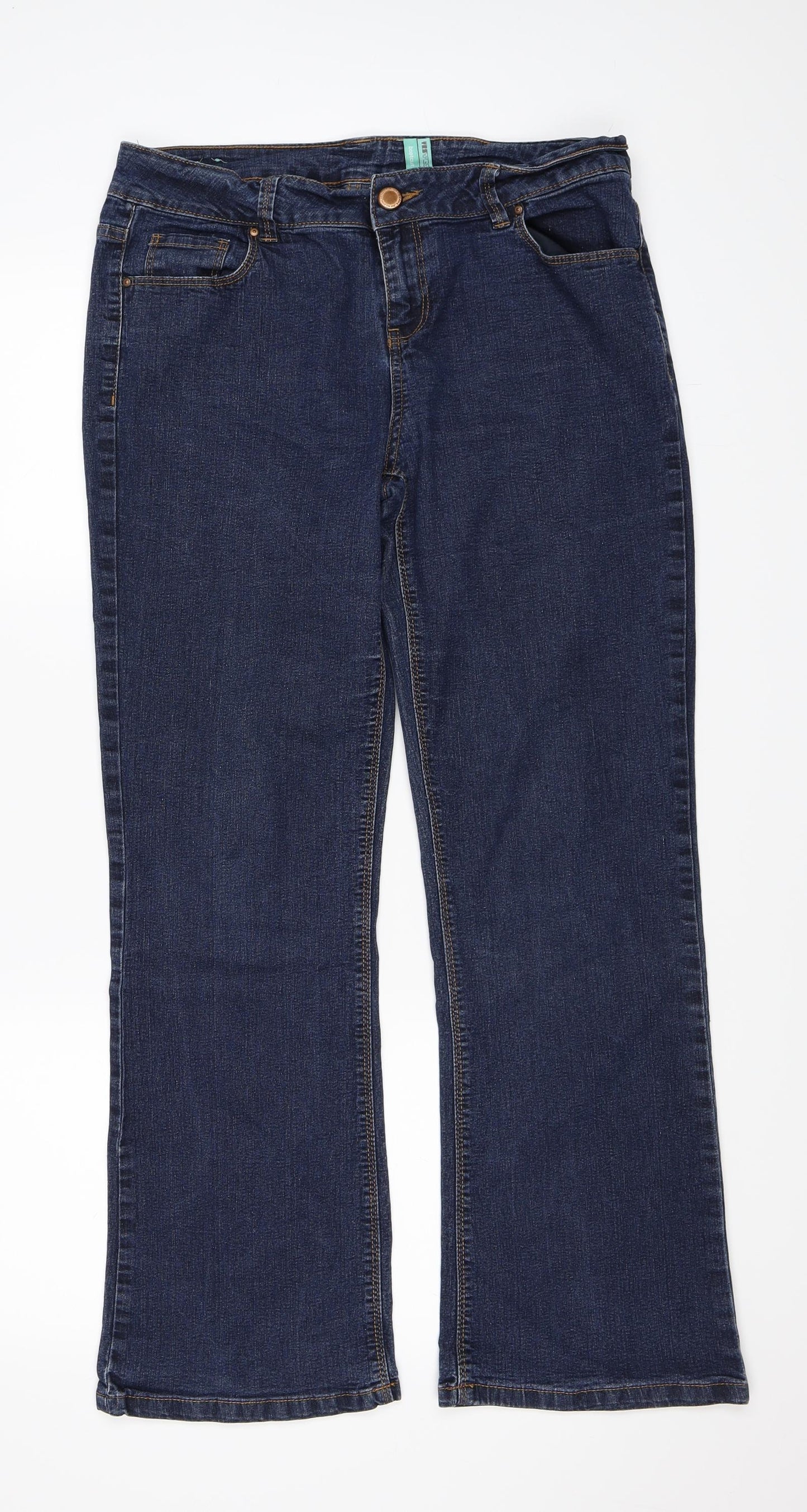 Yes Yes Womens Blue   Bootcut Jeans Size 14 L28 in