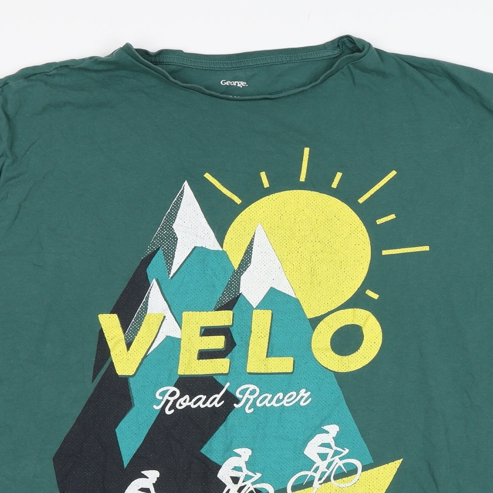 George Mens Green    T-Shirt Size 4XL