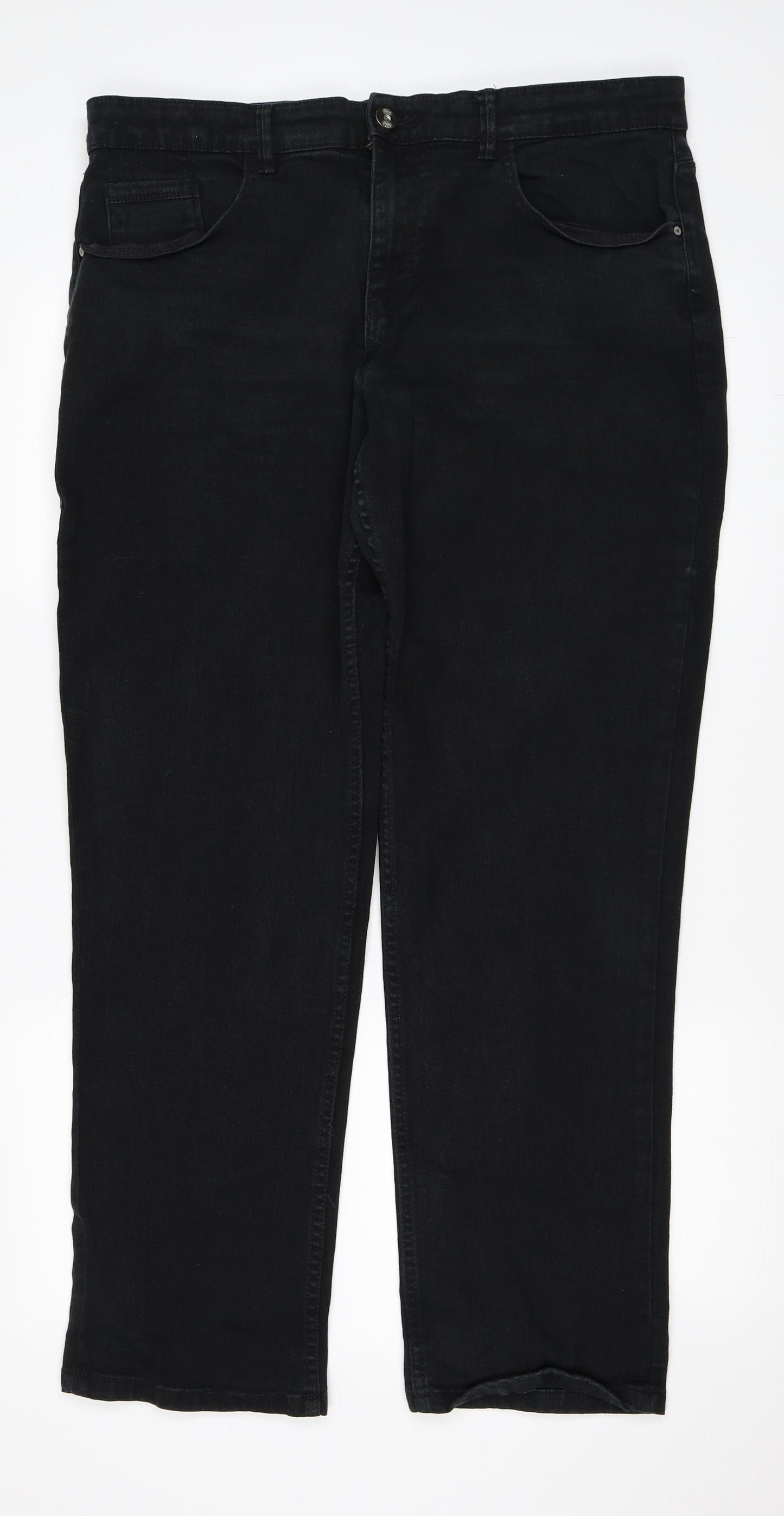 George Mens Black   Straight Jeans Size 38 L32 in