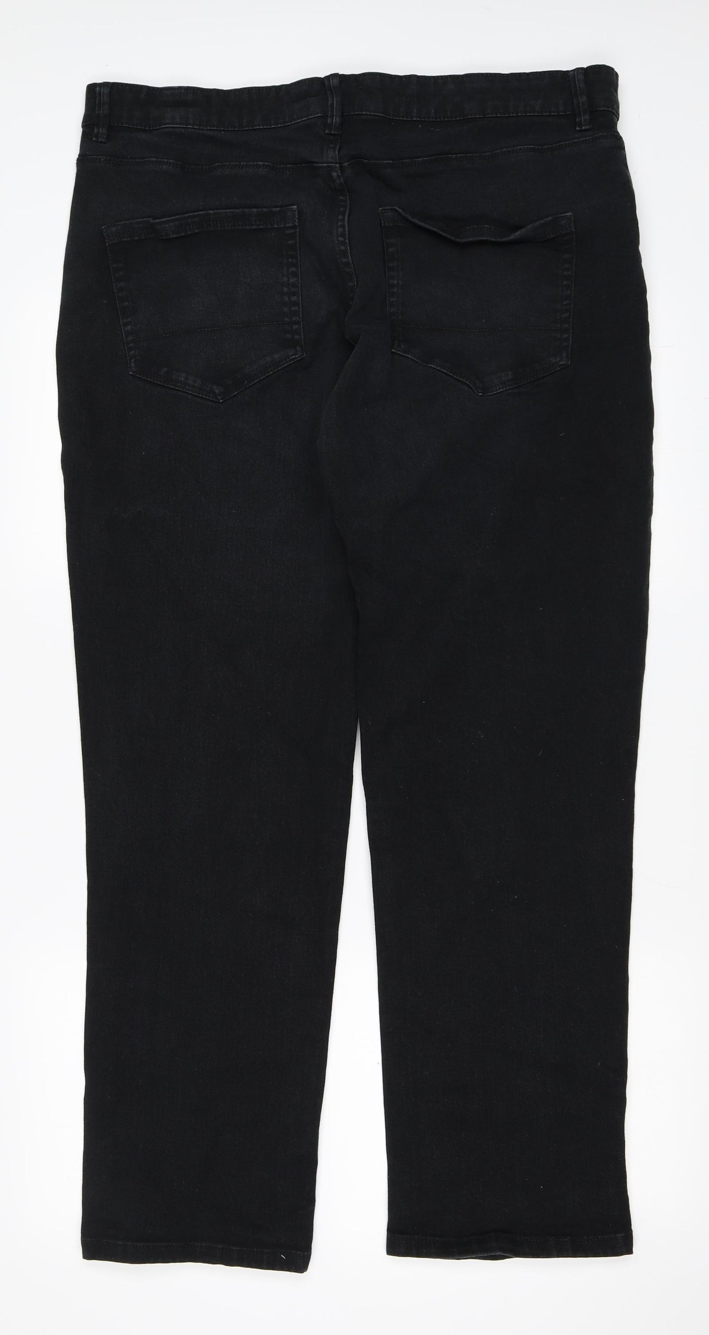 George Mens Black   Straight Jeans Size 38 L32 in