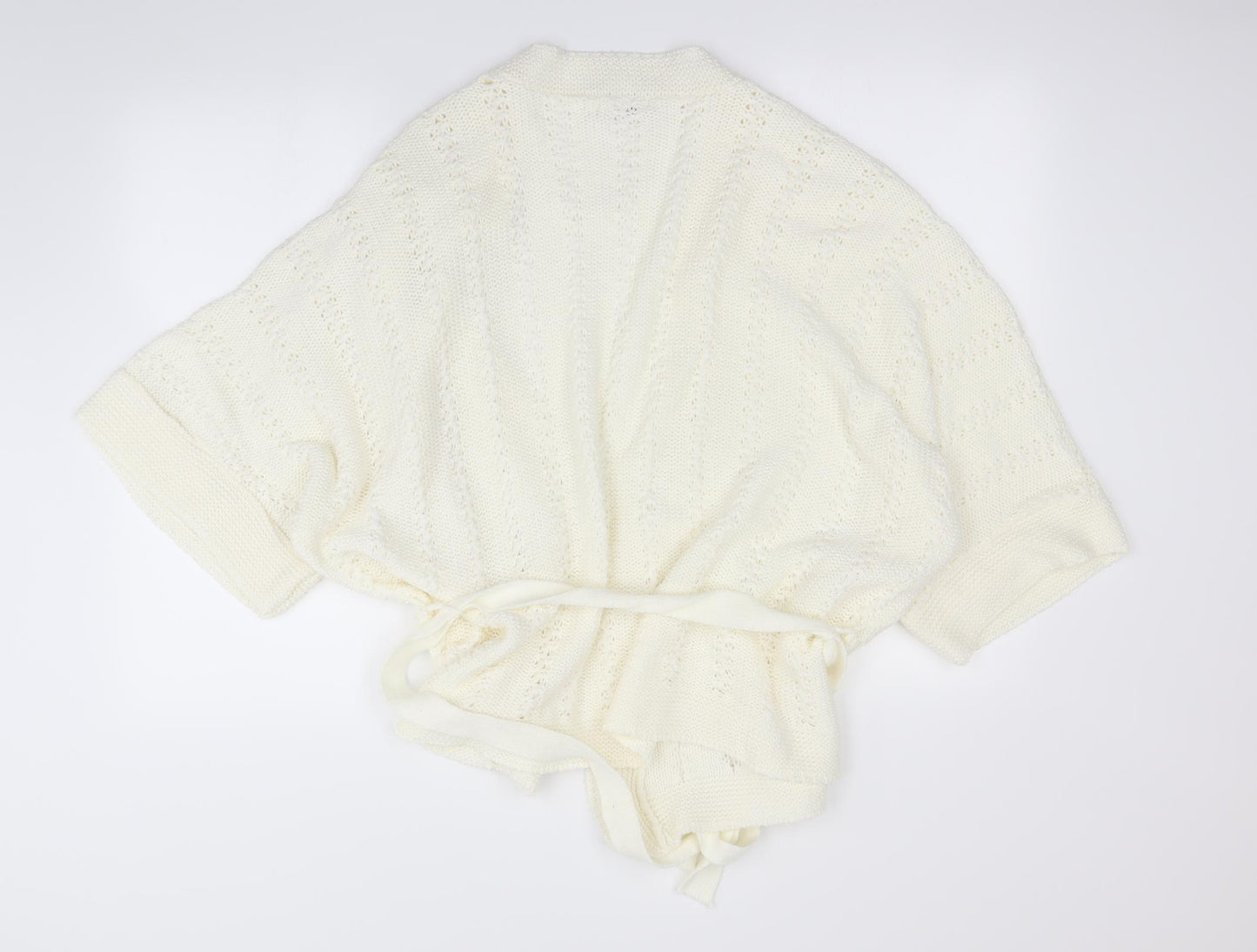 sixth Avenue Womens Ivory   Cardigan Jumper Size 2XL