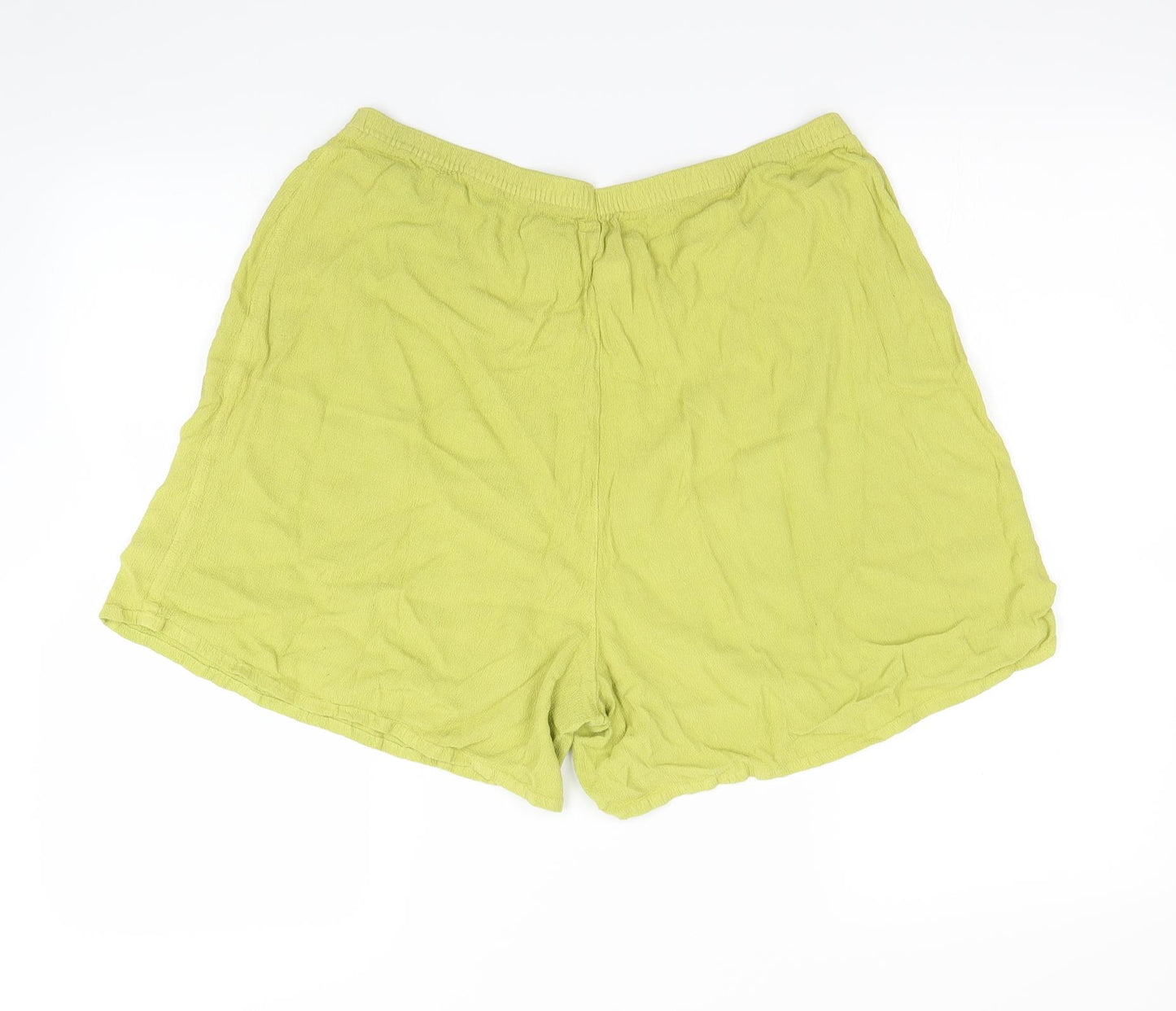 Preworn Womens Green   Paperbag Shorts Size 16