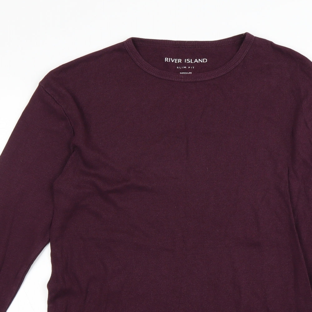 River Island Mens Purple    T-Shirt Size M