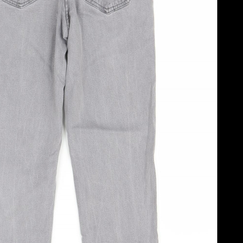 Cotton Traders Womens Grey   Straight Jeans Size 18 L29 in