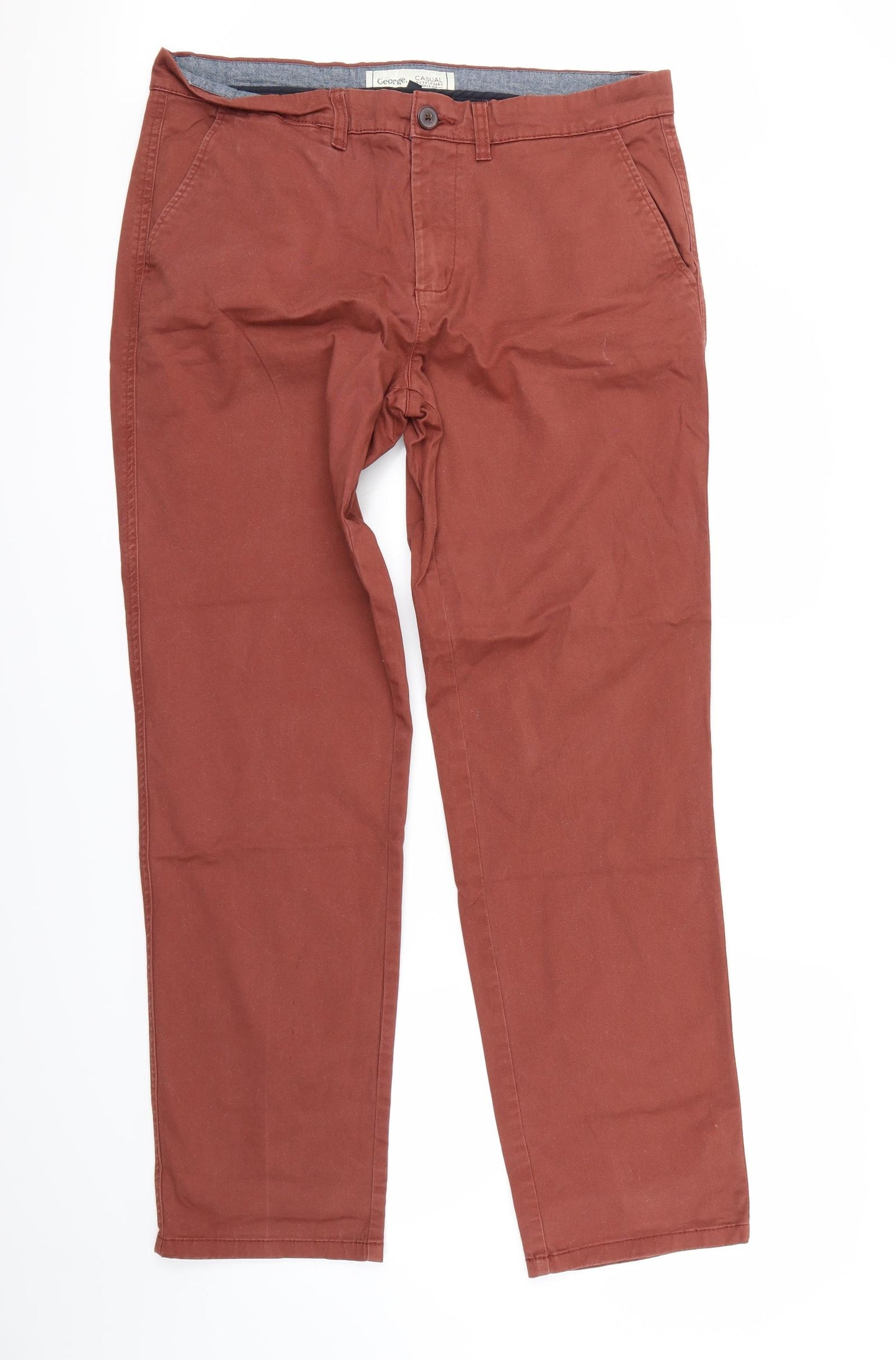 George Mens Orange   Straight Jeans Size S L30 in