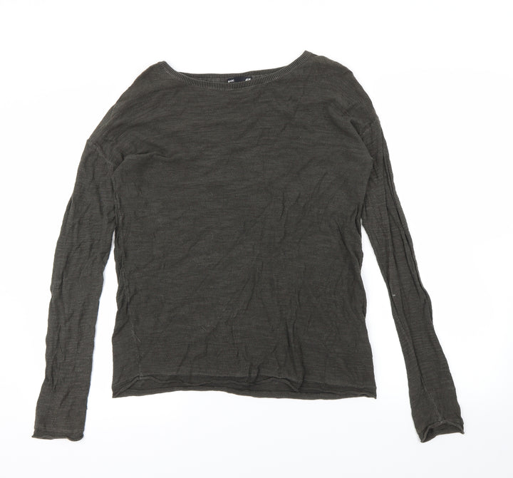 H&M Womens Green Pullover Sweatshirt Size XS