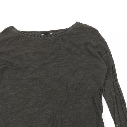 H&M Womens Green   Pullover Sweatshirt Size XS