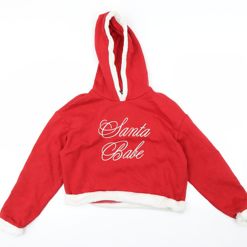 Divided Womens Red   Pullover Hoodie Size M
