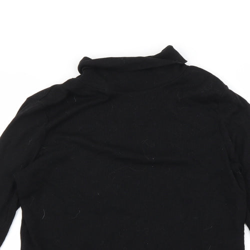 M&Co Womens Black   Pullover Sweatshirt Size 14