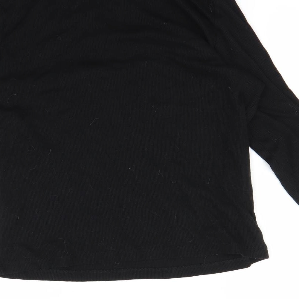 M&Co Womens Black   Pullover Sweatshirt Size 14