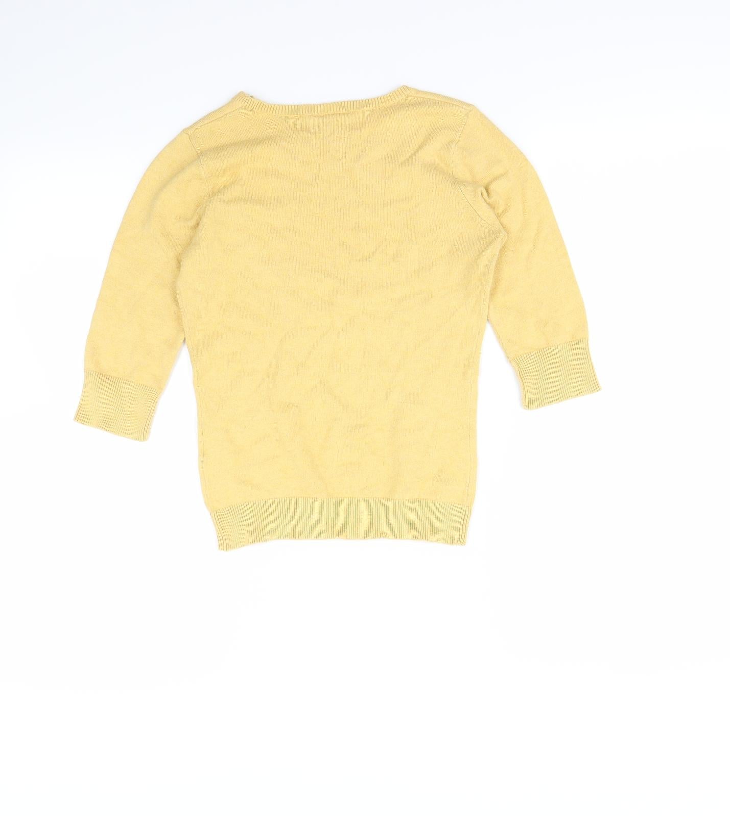 Miss Selfridge Womens Yellow   Pullover Jumper Size 8