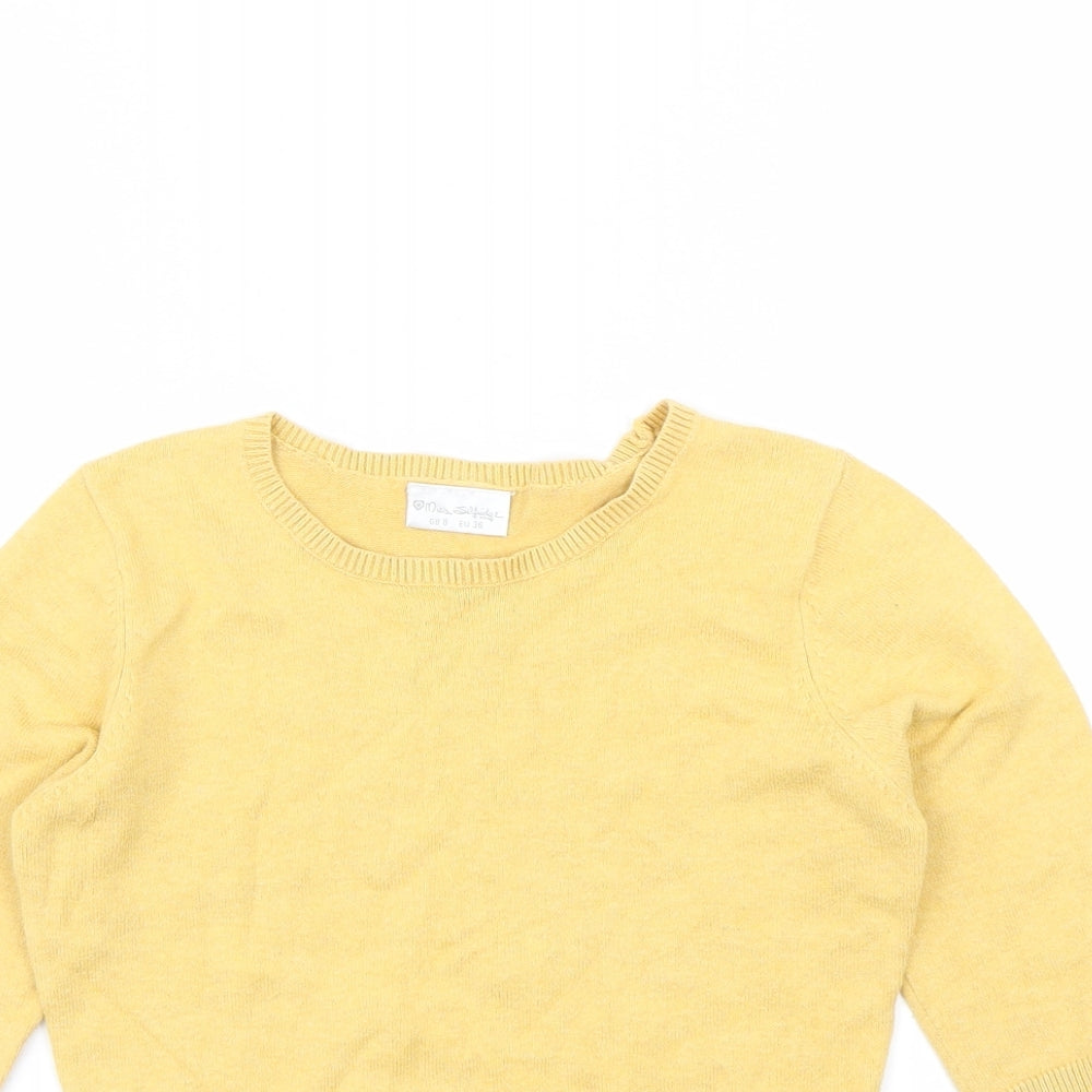 Miss Selfridge Womens Yellow   Pullover Jumper Size 8