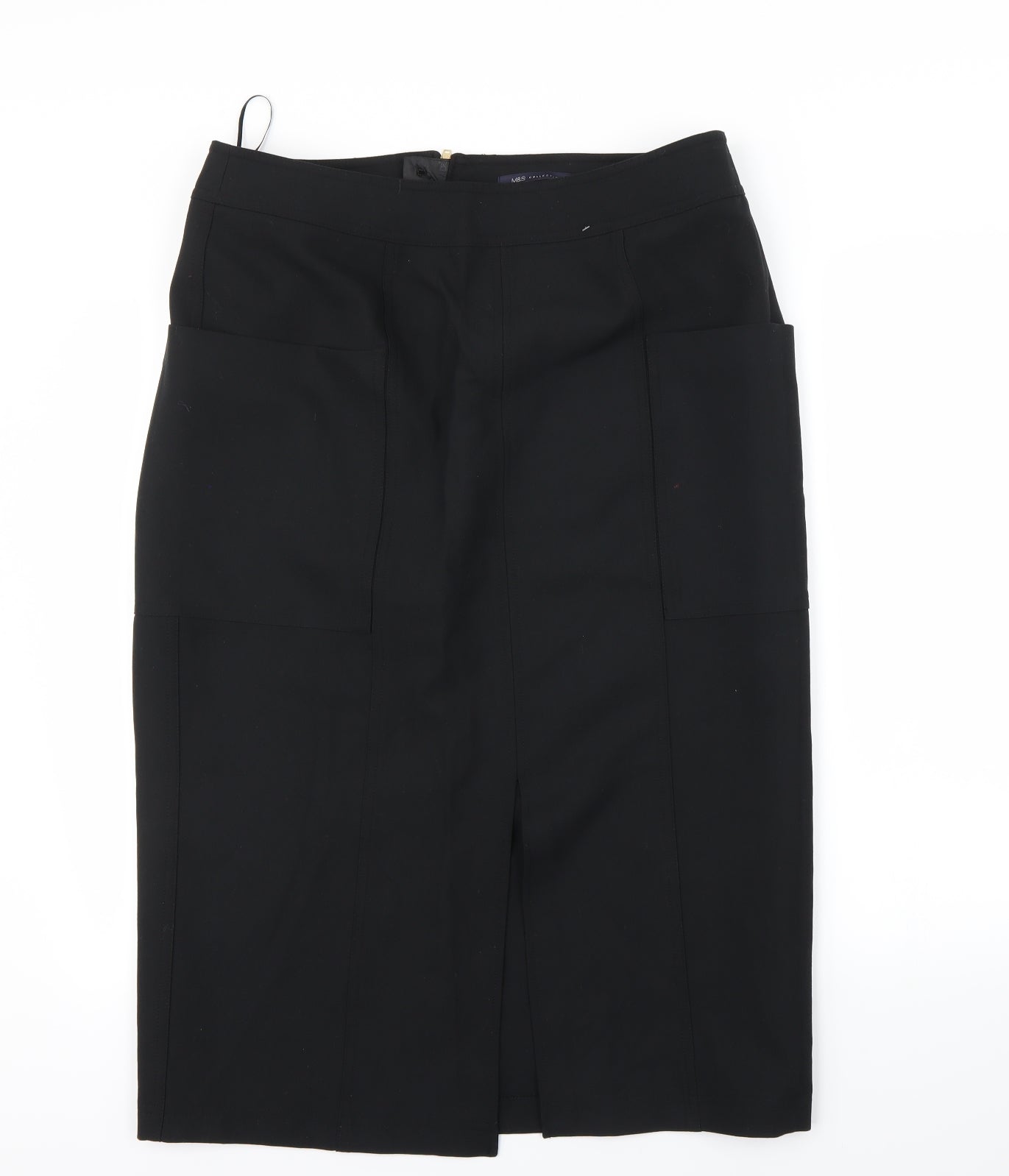 M&S Womens Black   Straight & Pencil Skirt Size 16