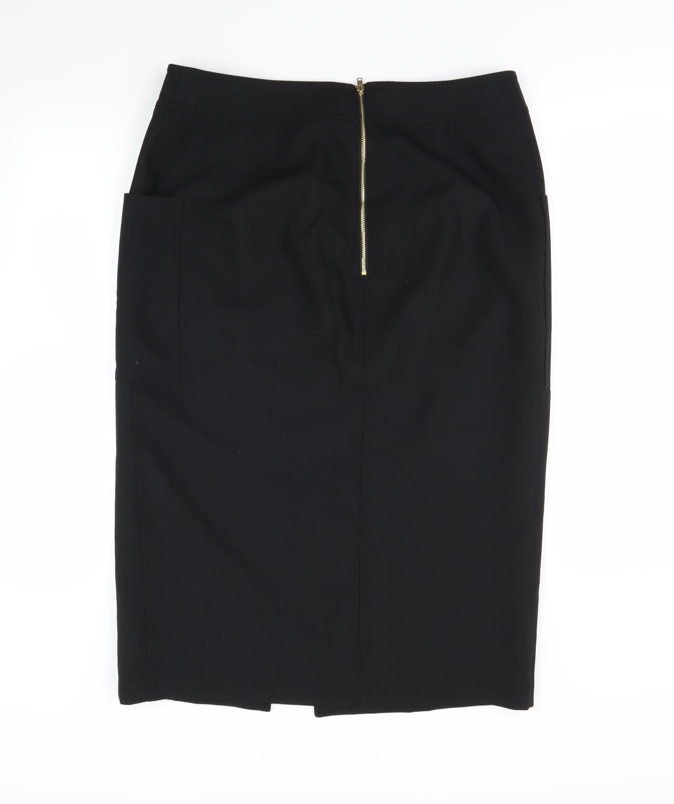 M&S Womens Black   Straight & Pencil Skirt Size 16