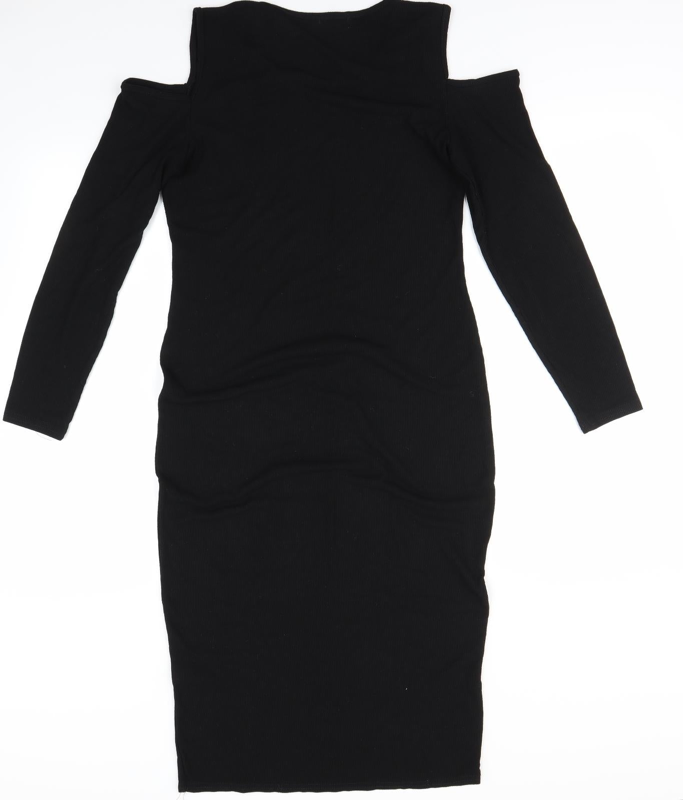 Boohoo Womens Black   Bodycon  Size 16