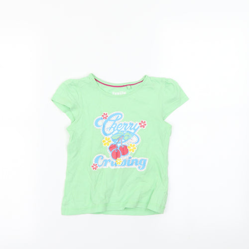jupilu Girls Green   Basic T-Shirt Size 2-3 Years