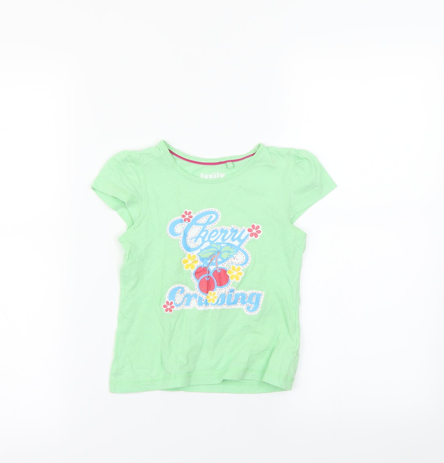 jupilu Girls Green   Basic T-Shirt Size 2-3 Years