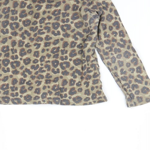 Next  Girls Beige Animal Print  Basic T-Shirt Size 4-5 Years