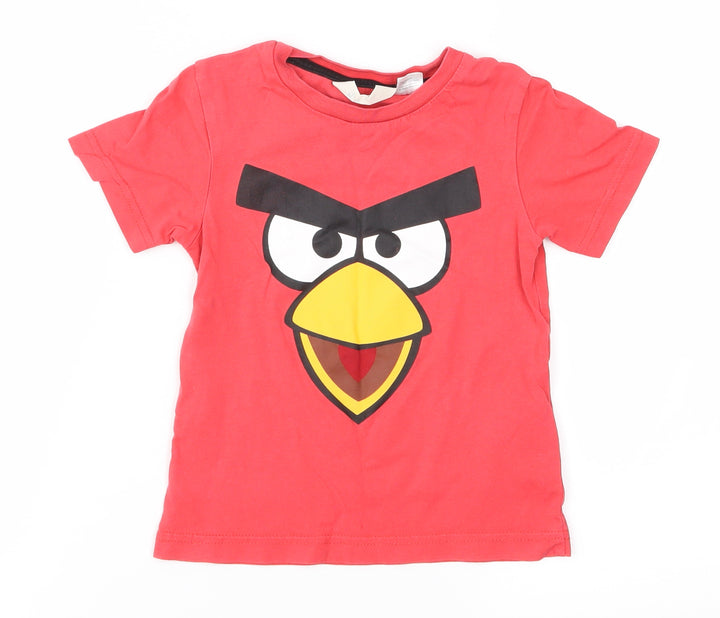 H&M Boys Red Basic T-Shirt Size 2-3 Years