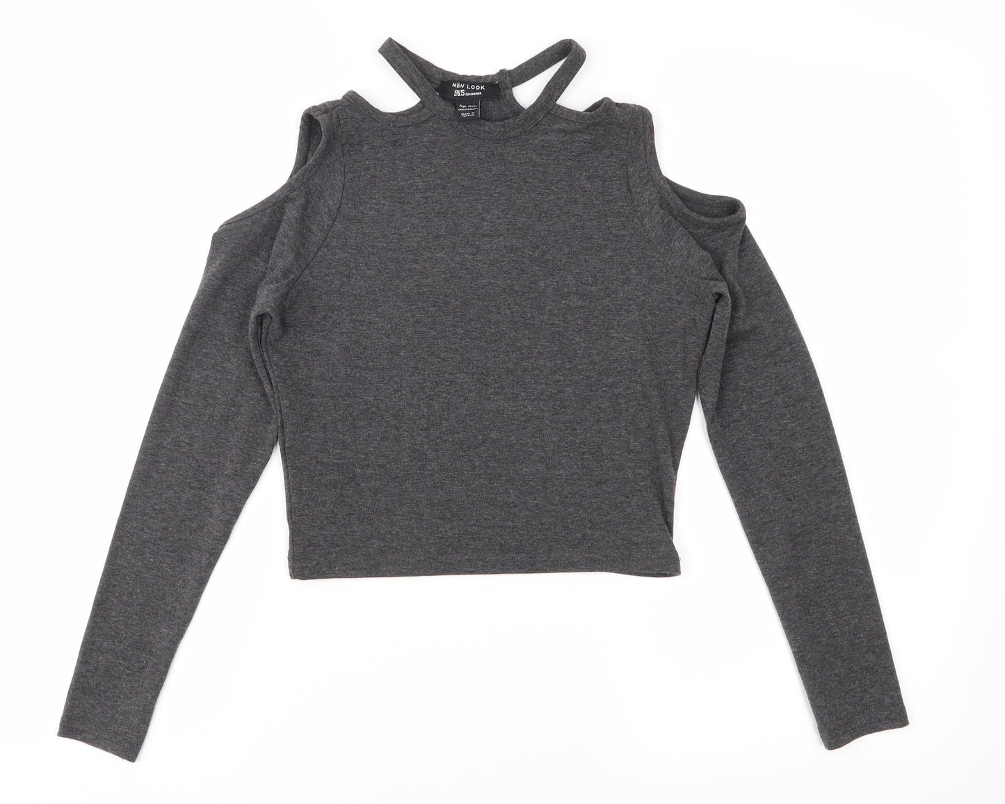 New Look Girls Grey   Cropped Blouse Size 10-11 Years