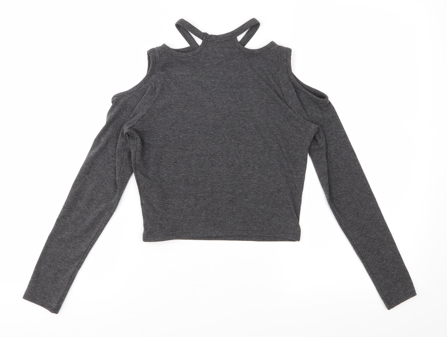 New Look Girls Grey   Cropped Blouse Size 10-11 Years