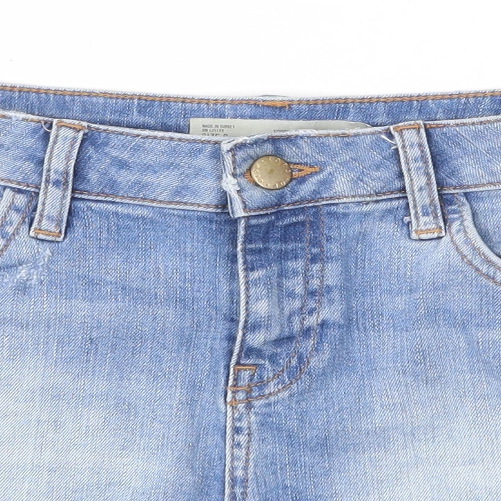 Topshop Womens Blue   Hot Pants Shorts Size 8